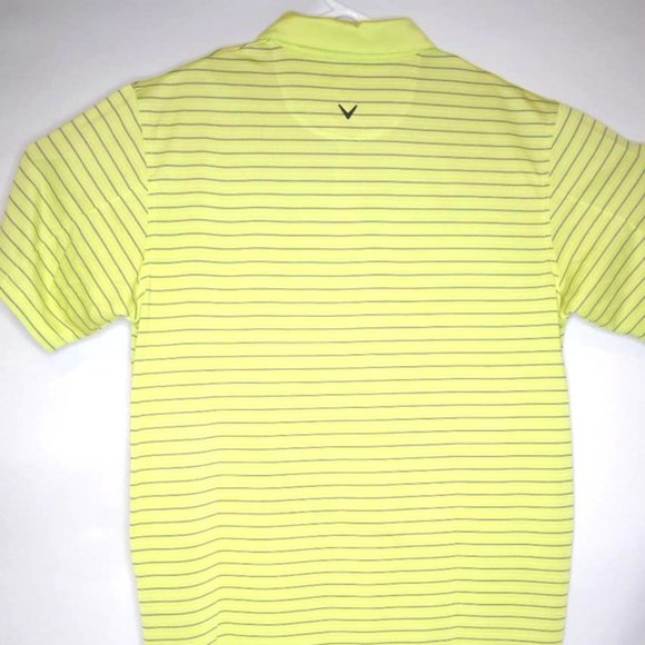 Callaway Golf Polo Stripped Yellow S/S Size XL - Picture 3 of 3